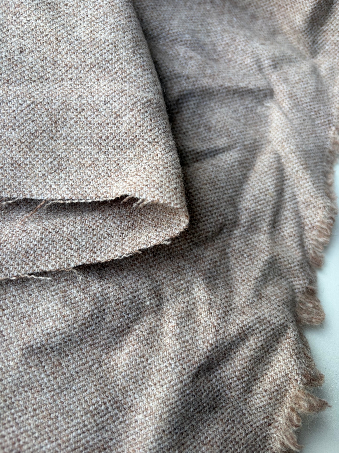 FELICE 008 camel/brown coloured carded wool tweed