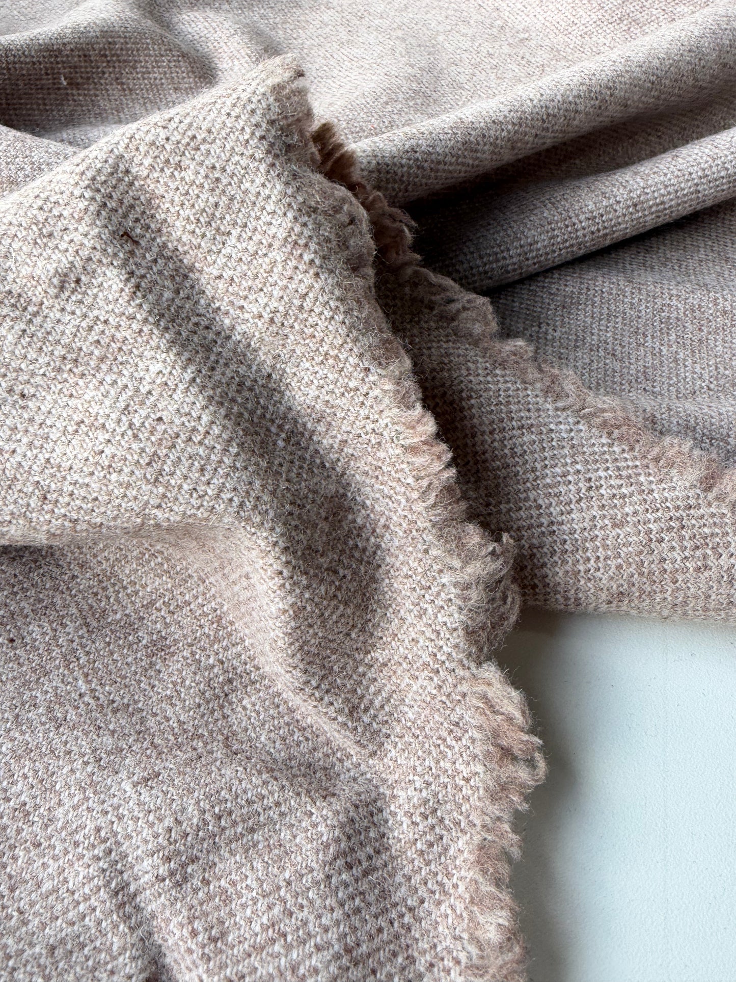 FELICE 008 camel/brown coloured carded wool tweed