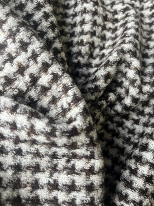 PABLO 007 Wool jersey pied de poule brown/grey