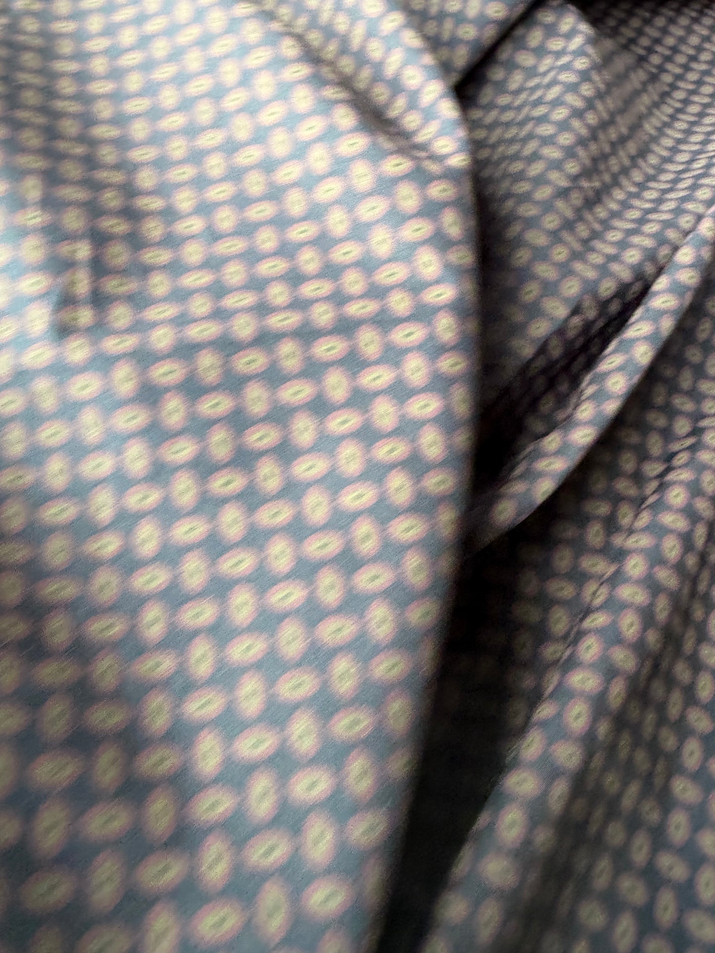 FELICE 017 cotton poplin navy with small print