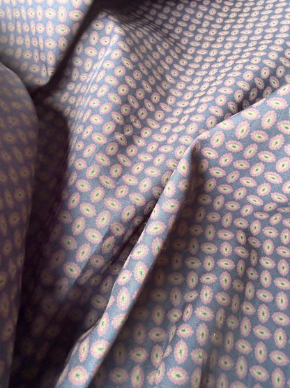 PC FELICE 017 cotton poplin navy with small print