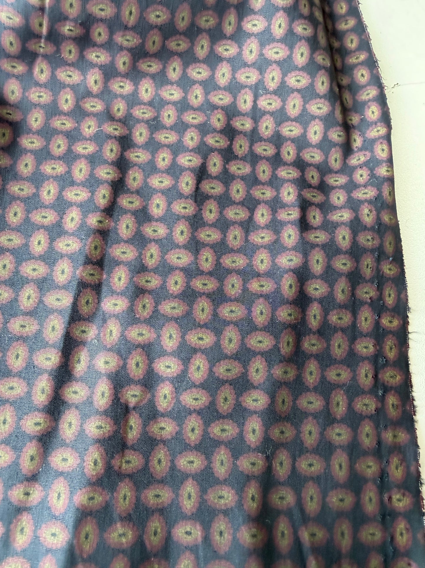 FELICE 017 cotton poplin navy with small print