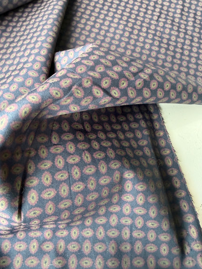 PC FELICE 017 cotton poplin navy with small print