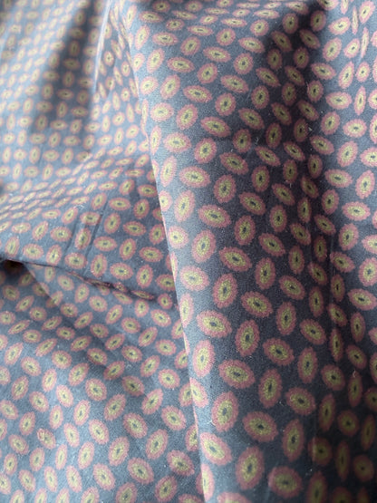 PC FELICE 017 cotton poplin navy with small print