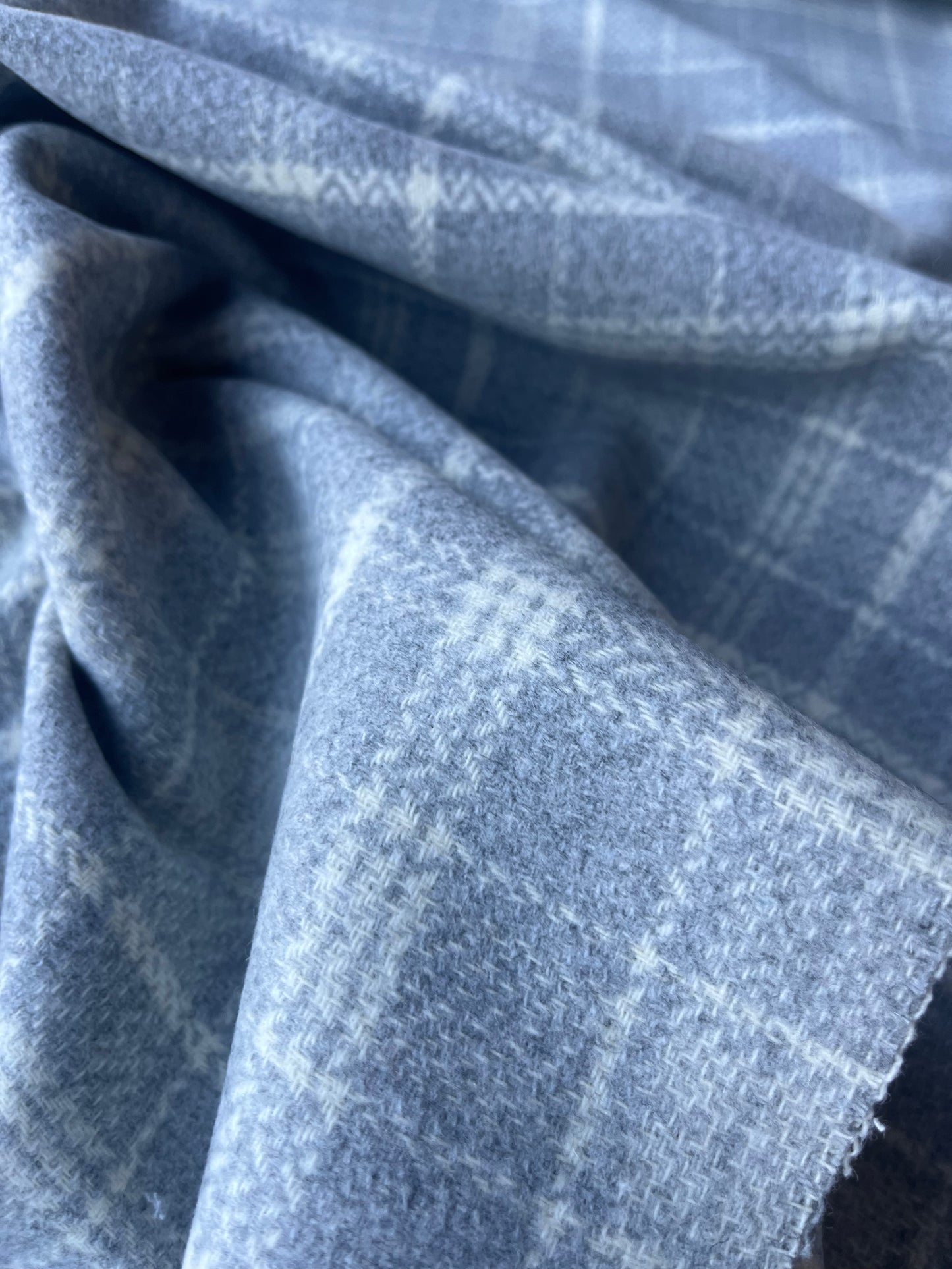 PABLO 014 woolen coat fabric grey/off white