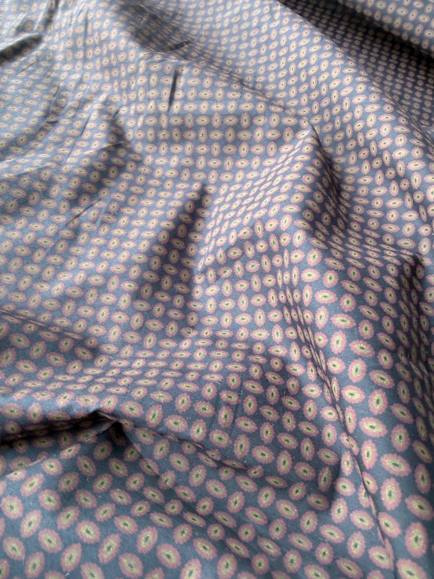 FELICE 017 cotton poplin navy with small print