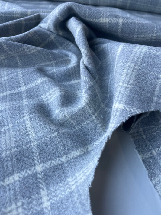 PABLO 014 woolen coat fabric grey/off white