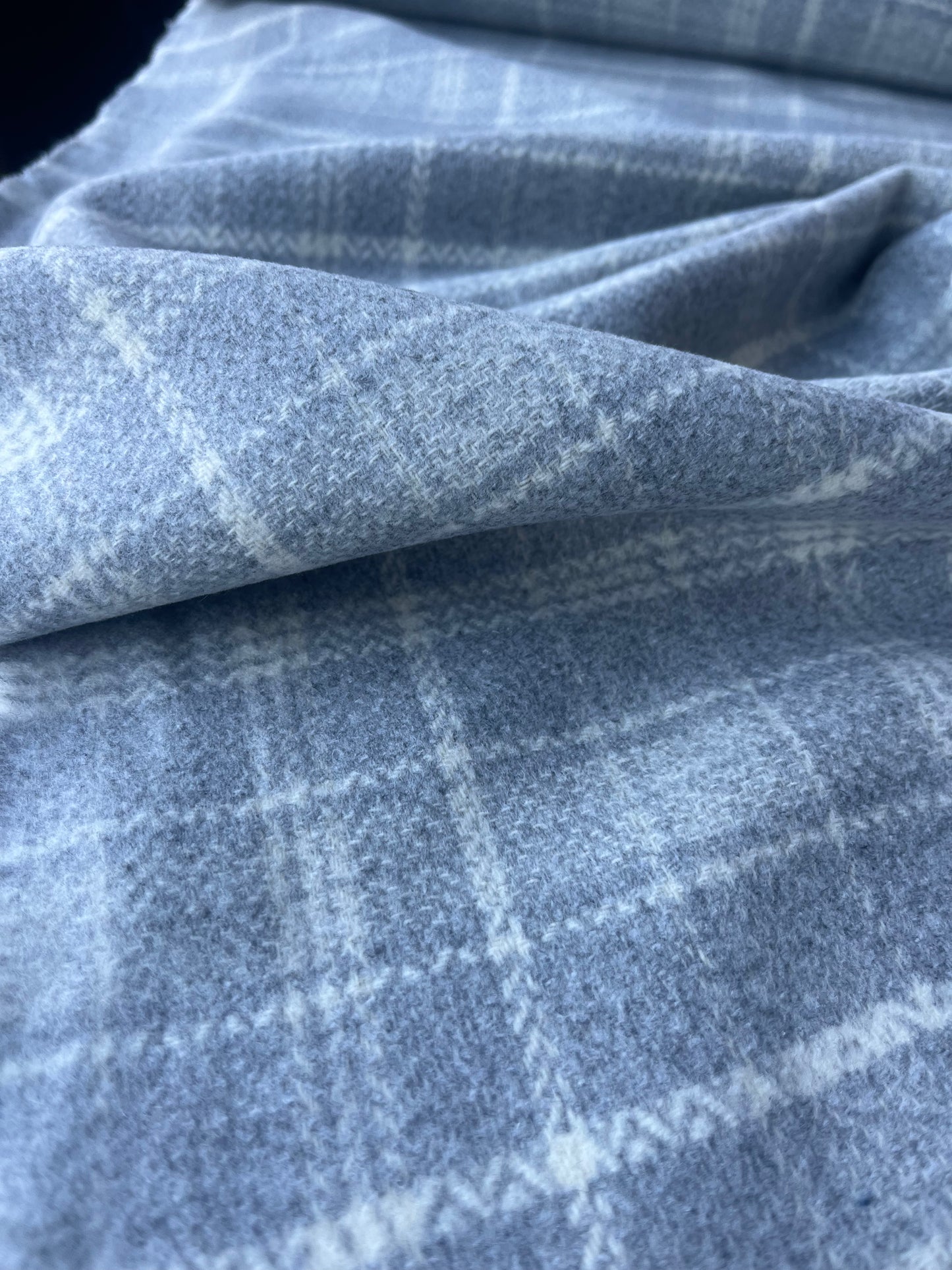 PABLO 014 woolen coat fabric grey/off white