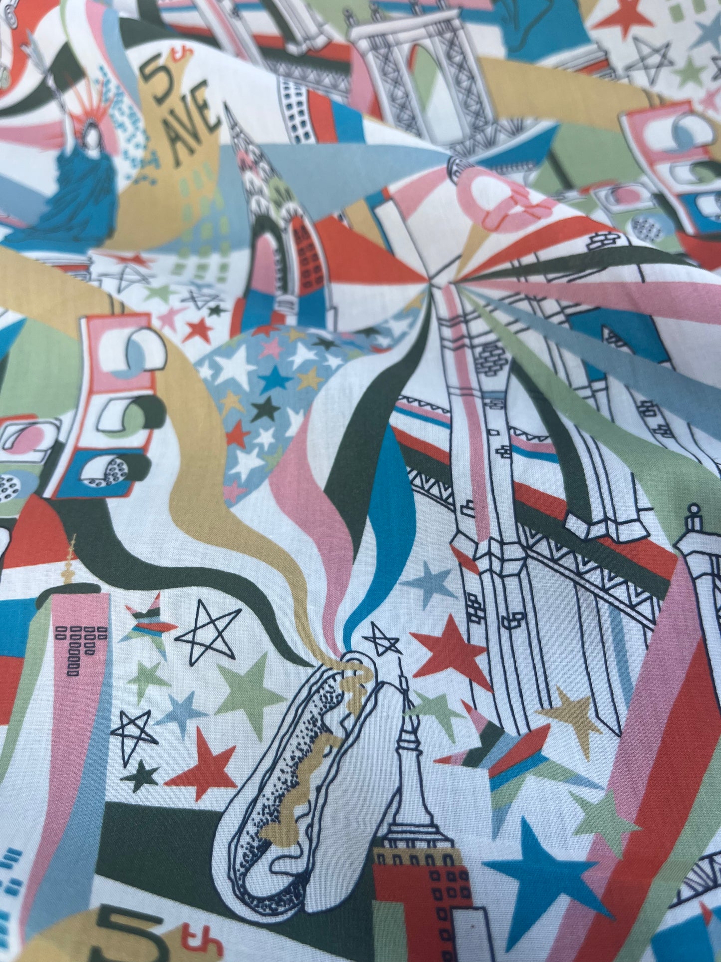 Blandine 028 poplin print "New York"