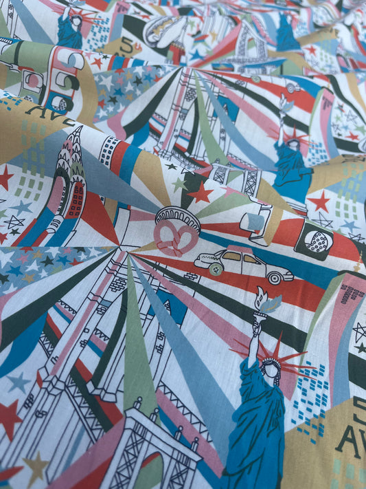 Blandine 028 poplin print "New York"