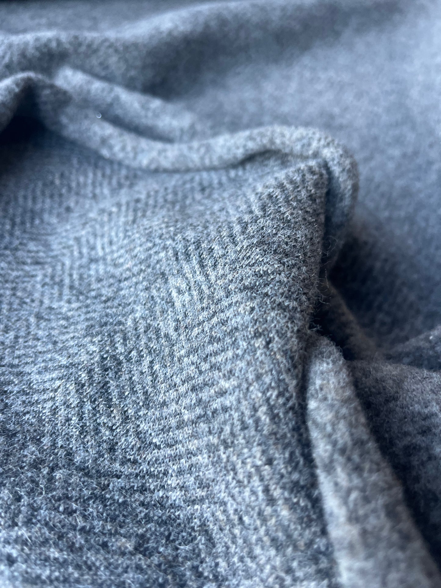 PABLO 015 boiled wool brown herringbone
