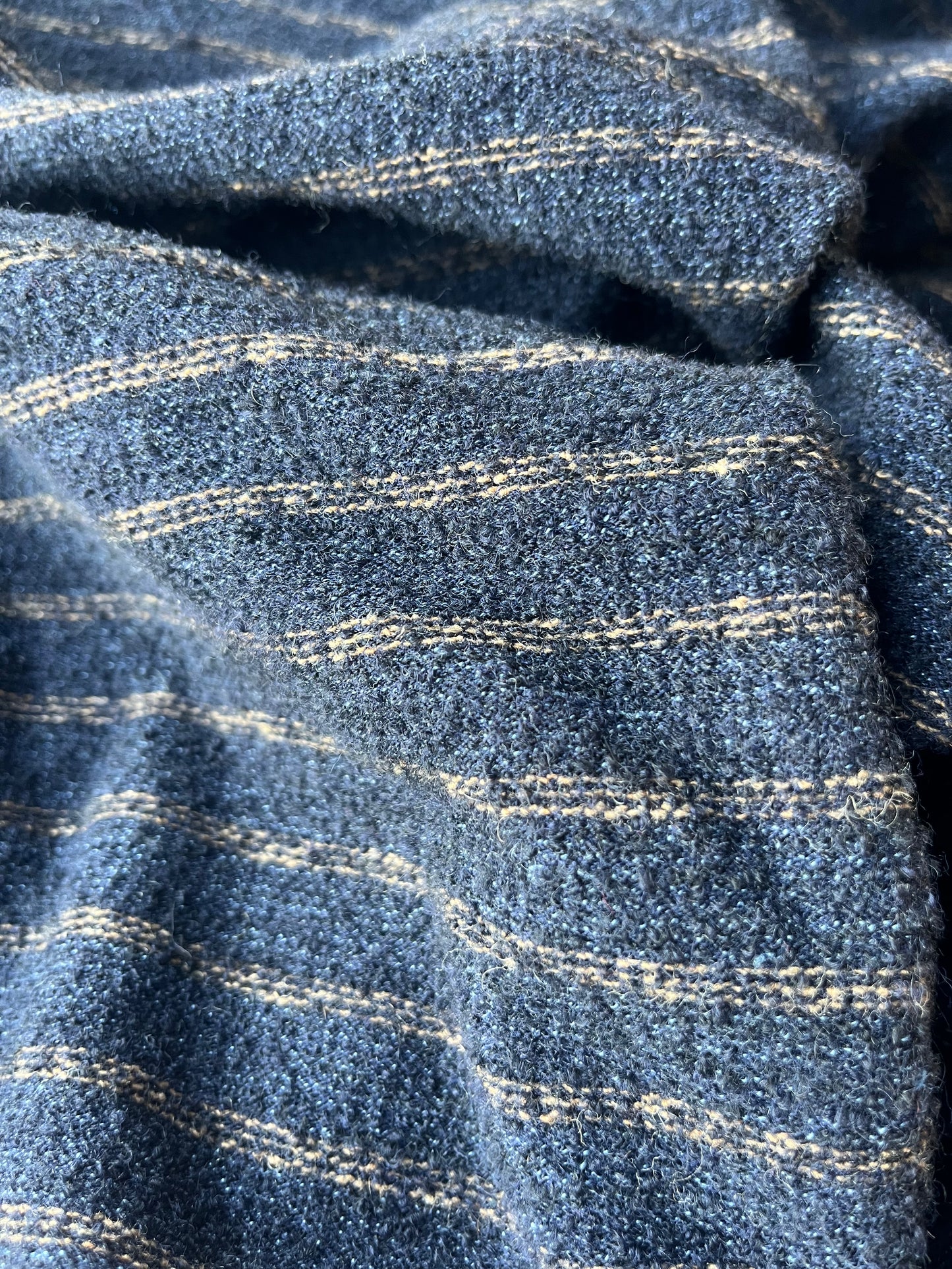PABLO 016 heavy Jersey piqué with wool stripes