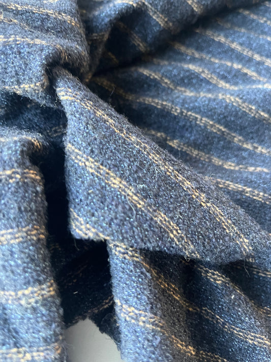 PABLO 016 heavy Jersey piqué with wool stripes
