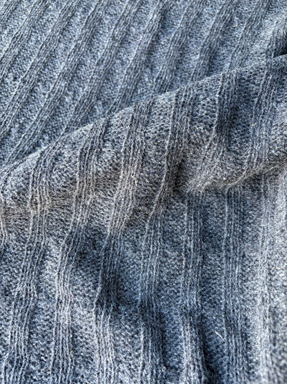 FELICE 020 anthracite coloured knitted cable cotton/wool