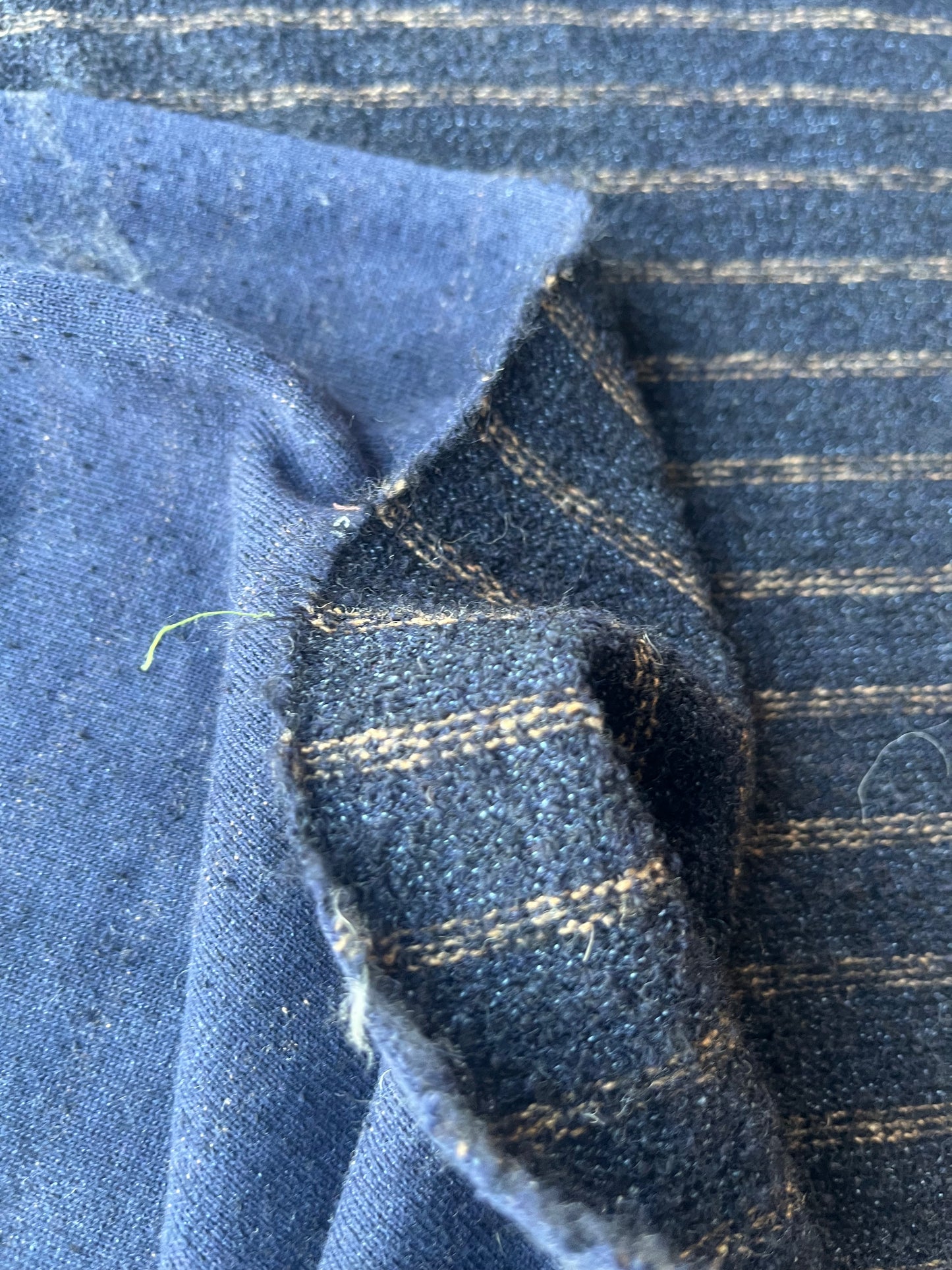 PABLO 016 heavy Jersey piqué with wool stripes