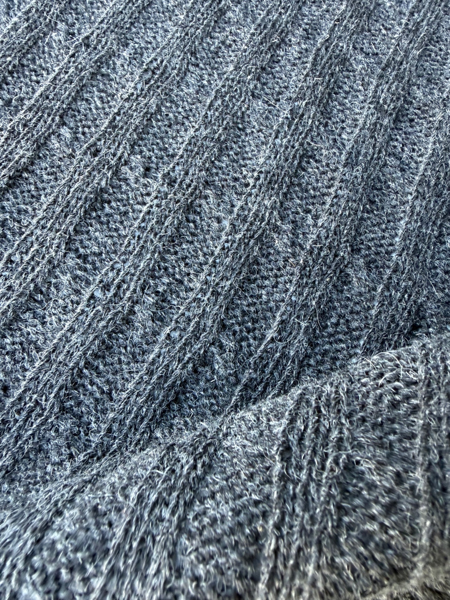 FELICE 020 anthracite coloured knitted cable cotton/wool