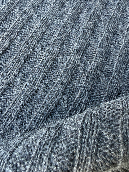 FELICE 020 anthracite coloured knitted cable cotton/wool
