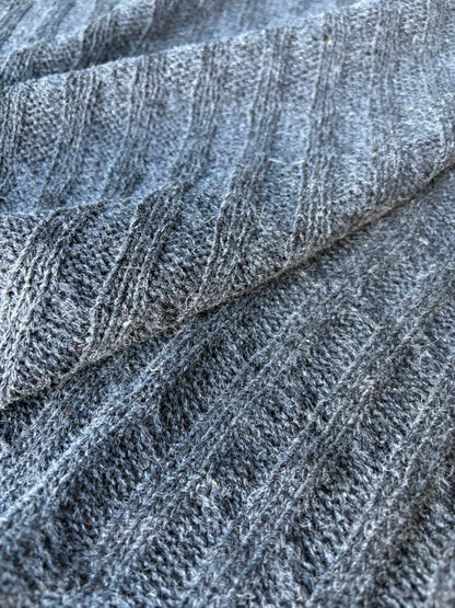FELICE 020 anthracite coloured knitted cable cotton/wool