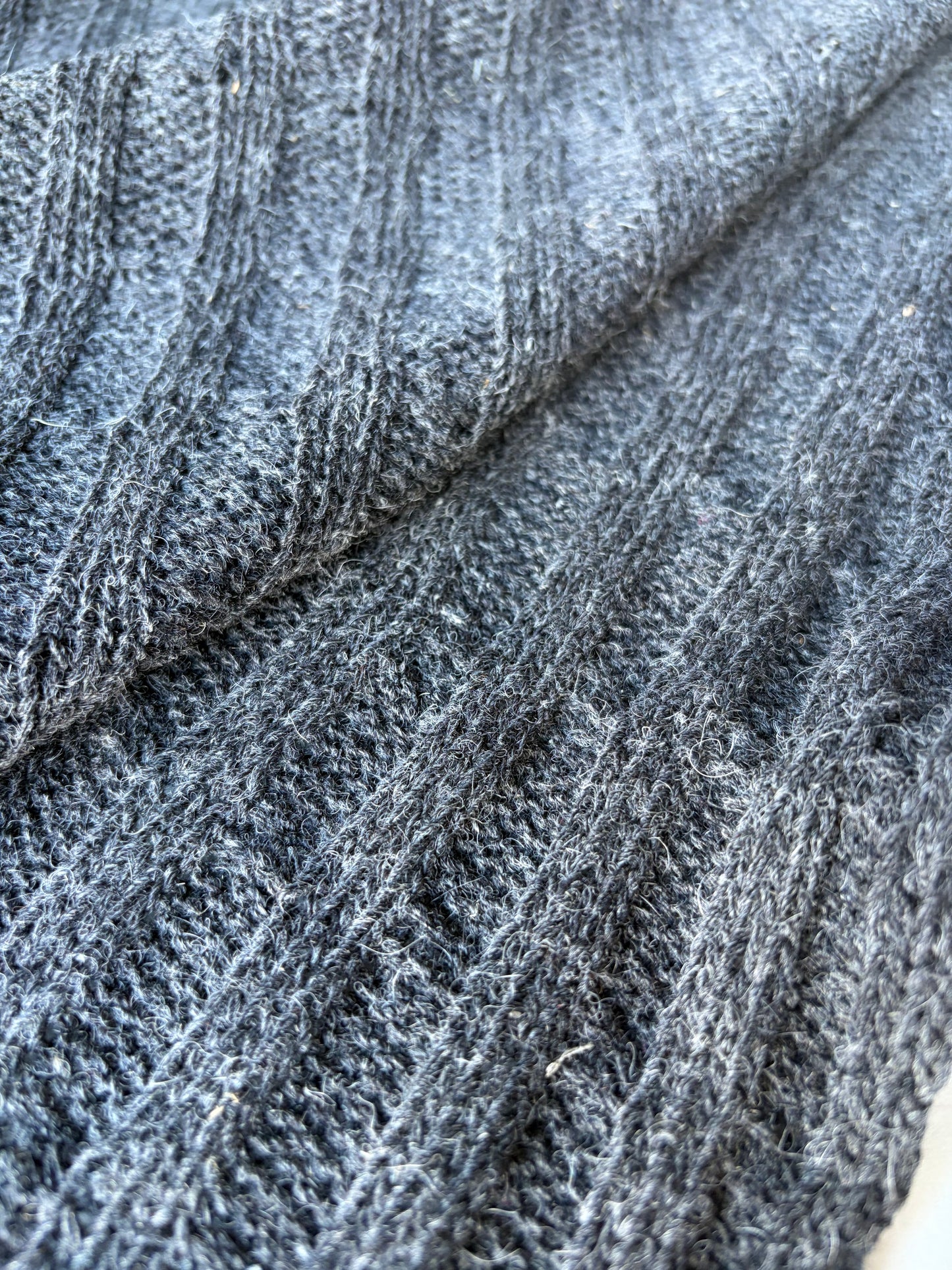 FELICE 020 anthracite coloured knitted cable cotton/wool