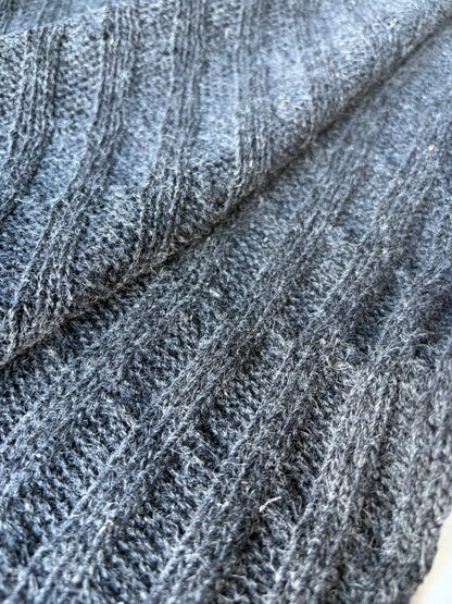 FELICE 020 anthracite coloured knitted cable cotton/wool