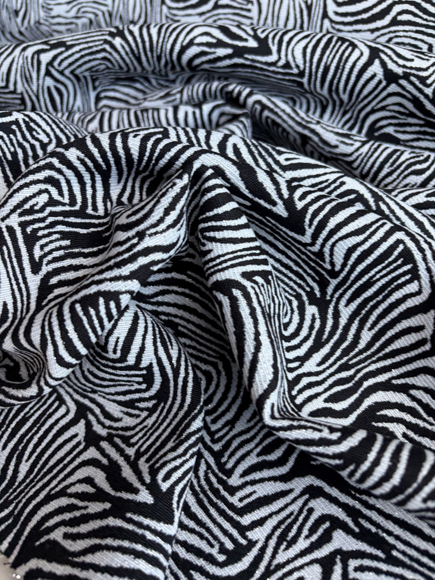 CELIA 033 cot jacquard zebra with lurex