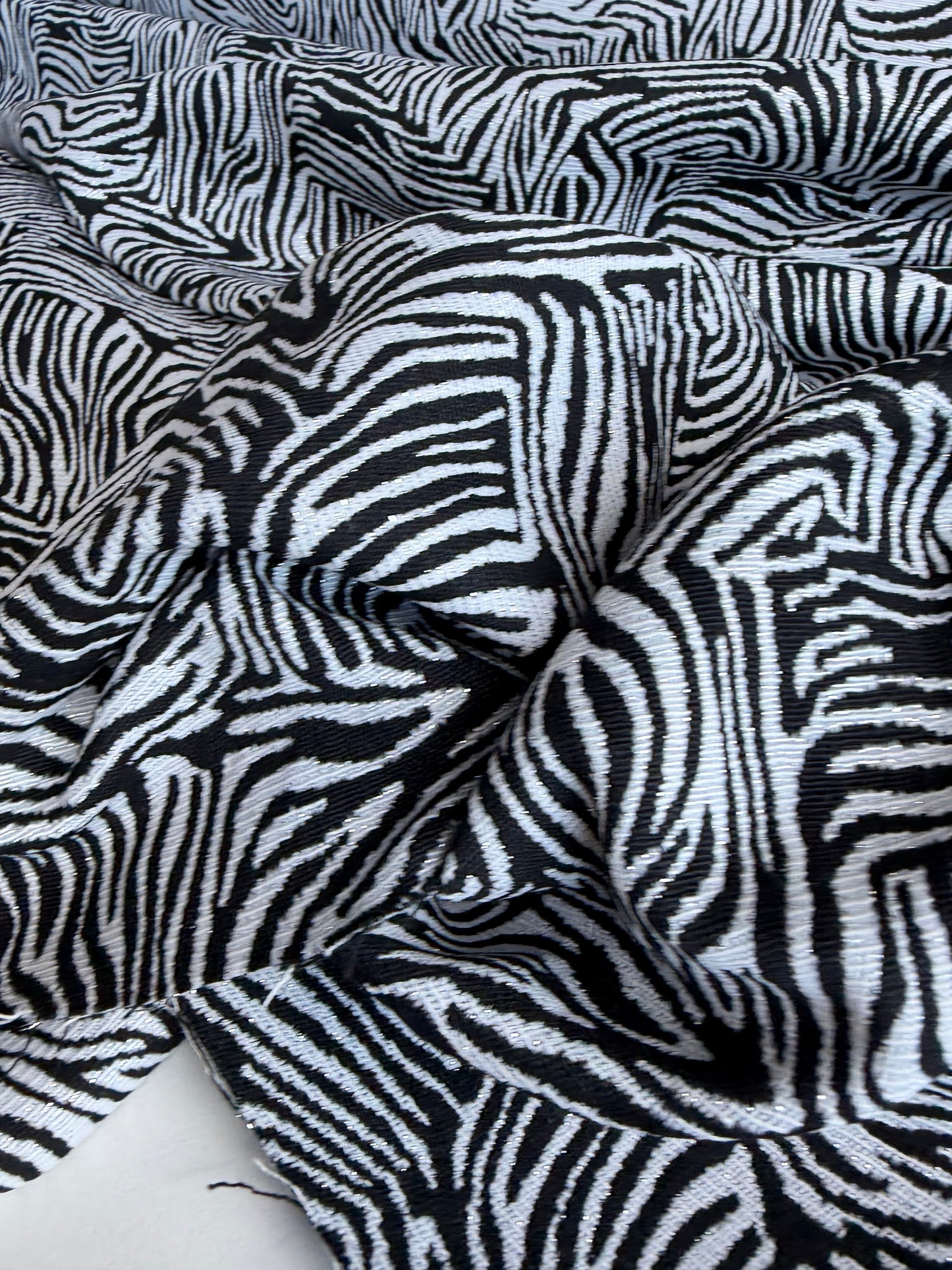 CELIA 033 cot jacquard zebra with lurex