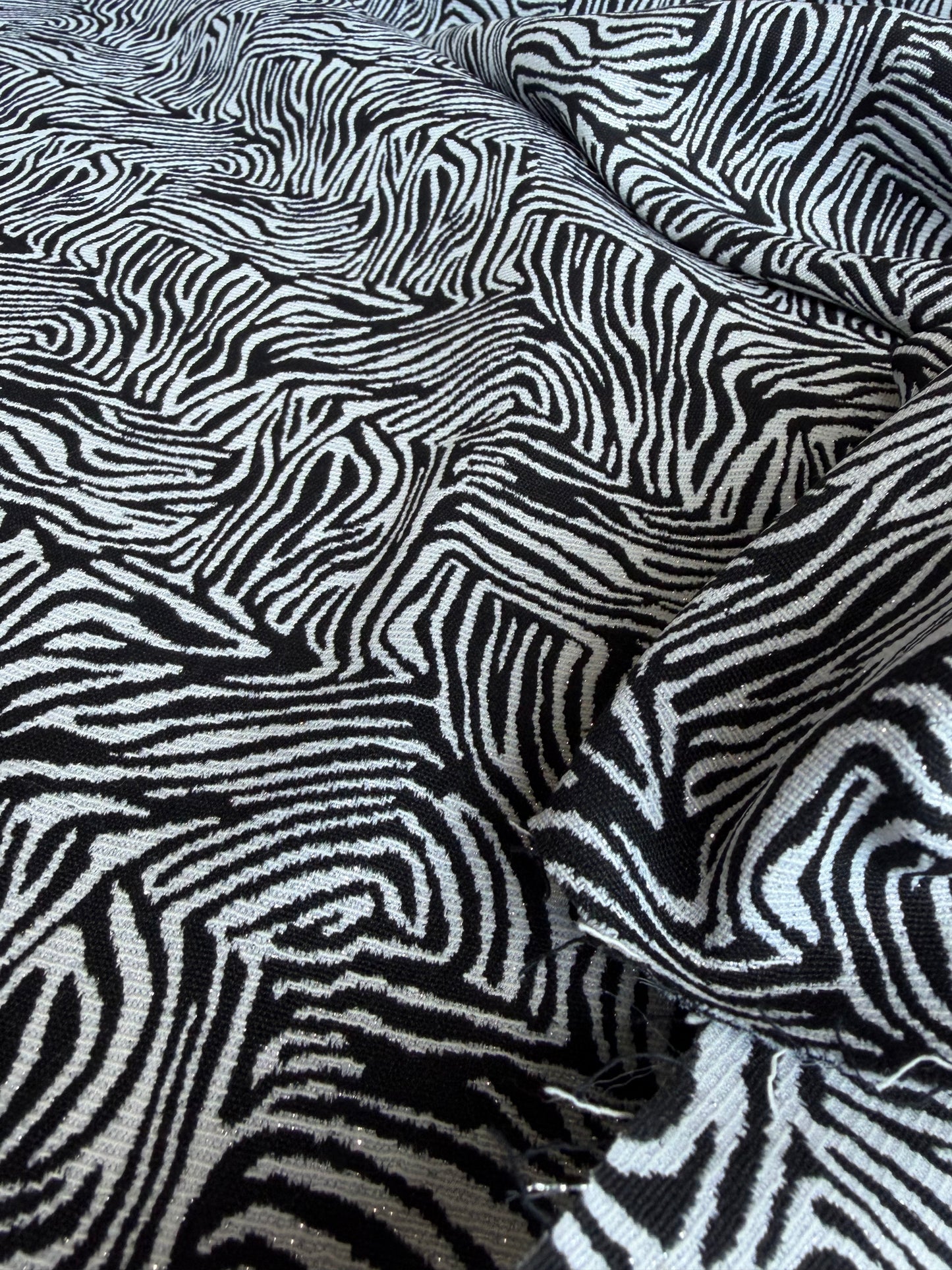 CELIA 033 cot jacquard zebra with lurex