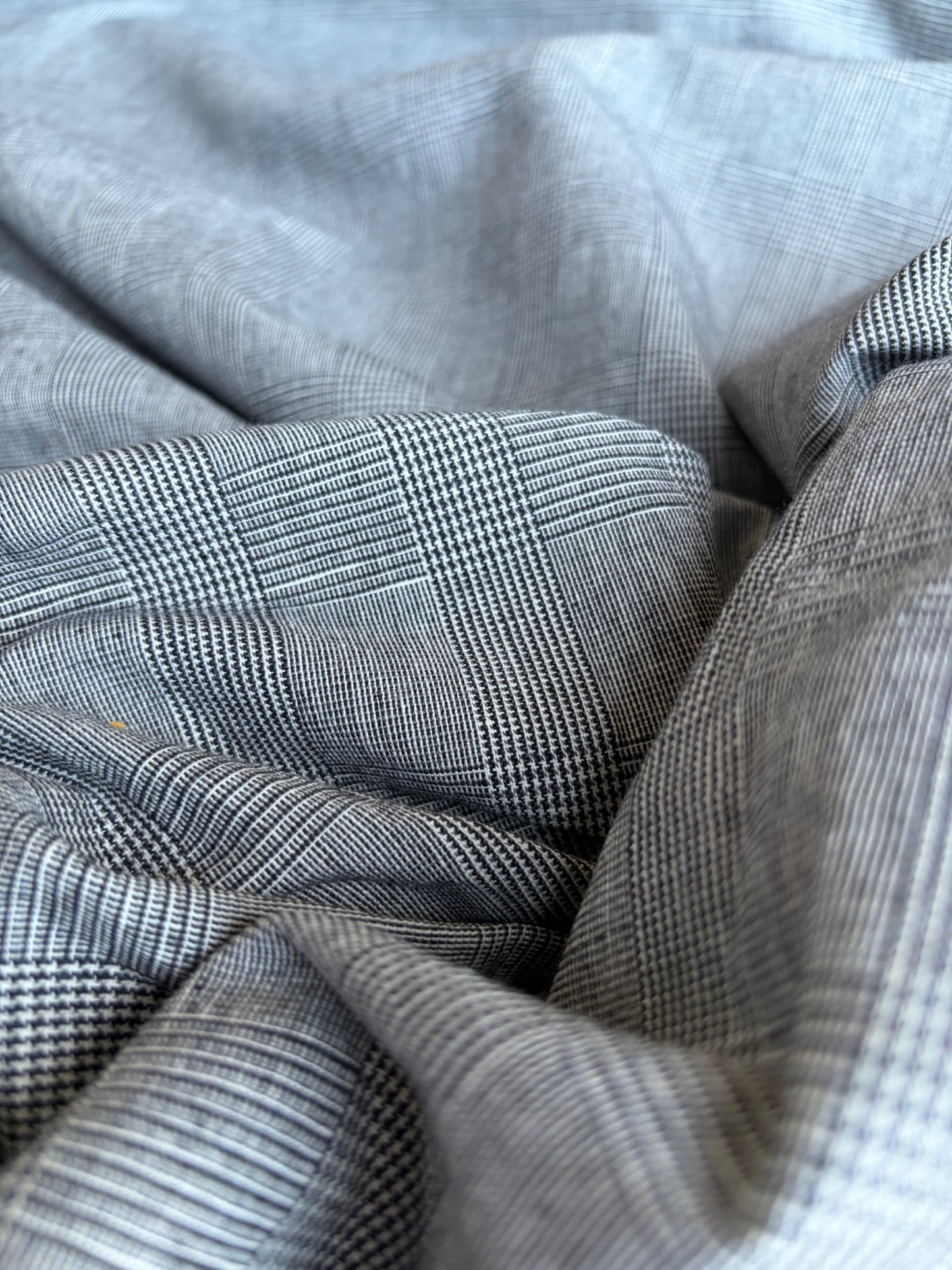 CELIA 036 cotton/linnen houndstooth black/white