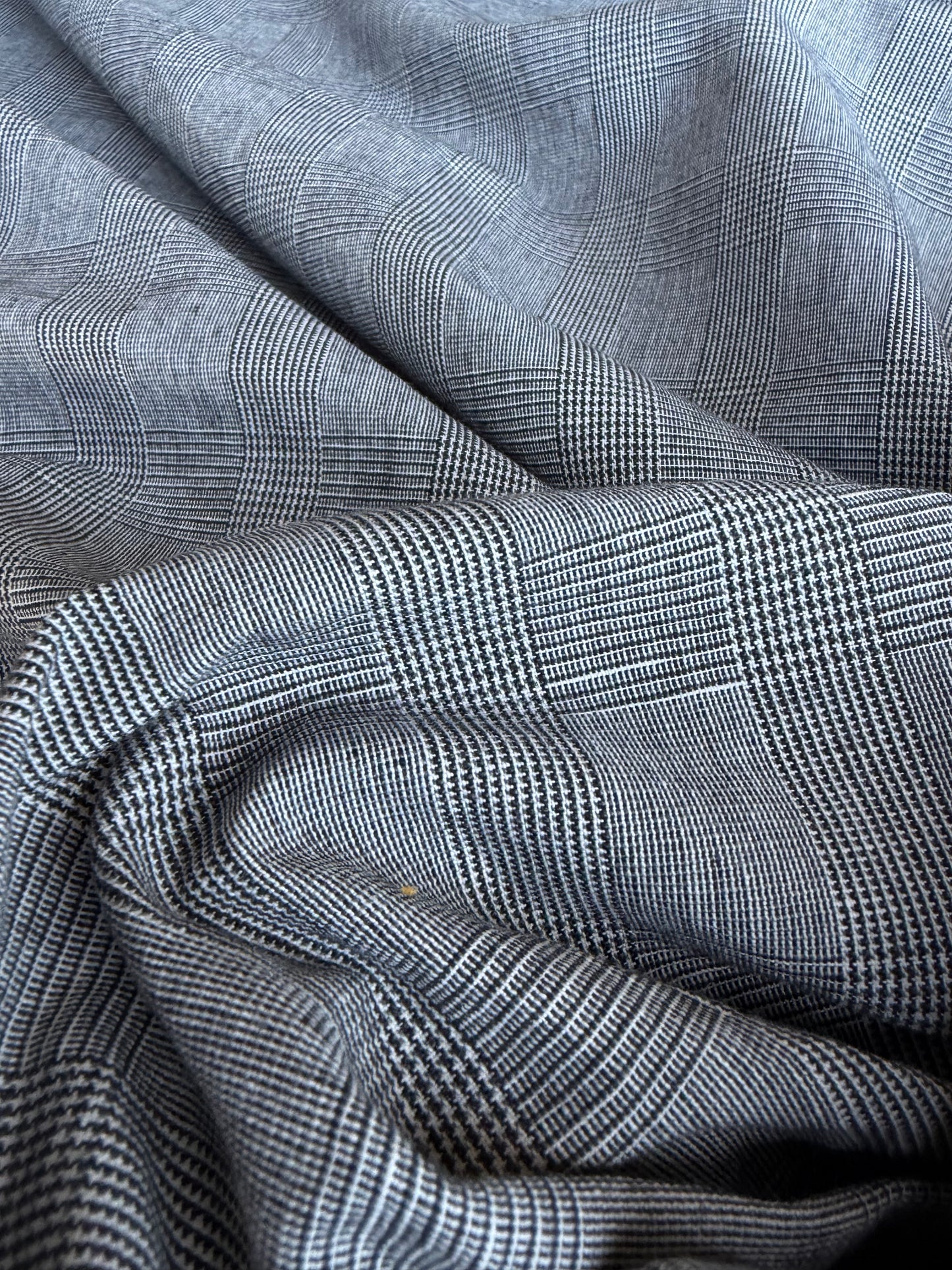 CELIA 036 cotton/linnen houndstooth black/white