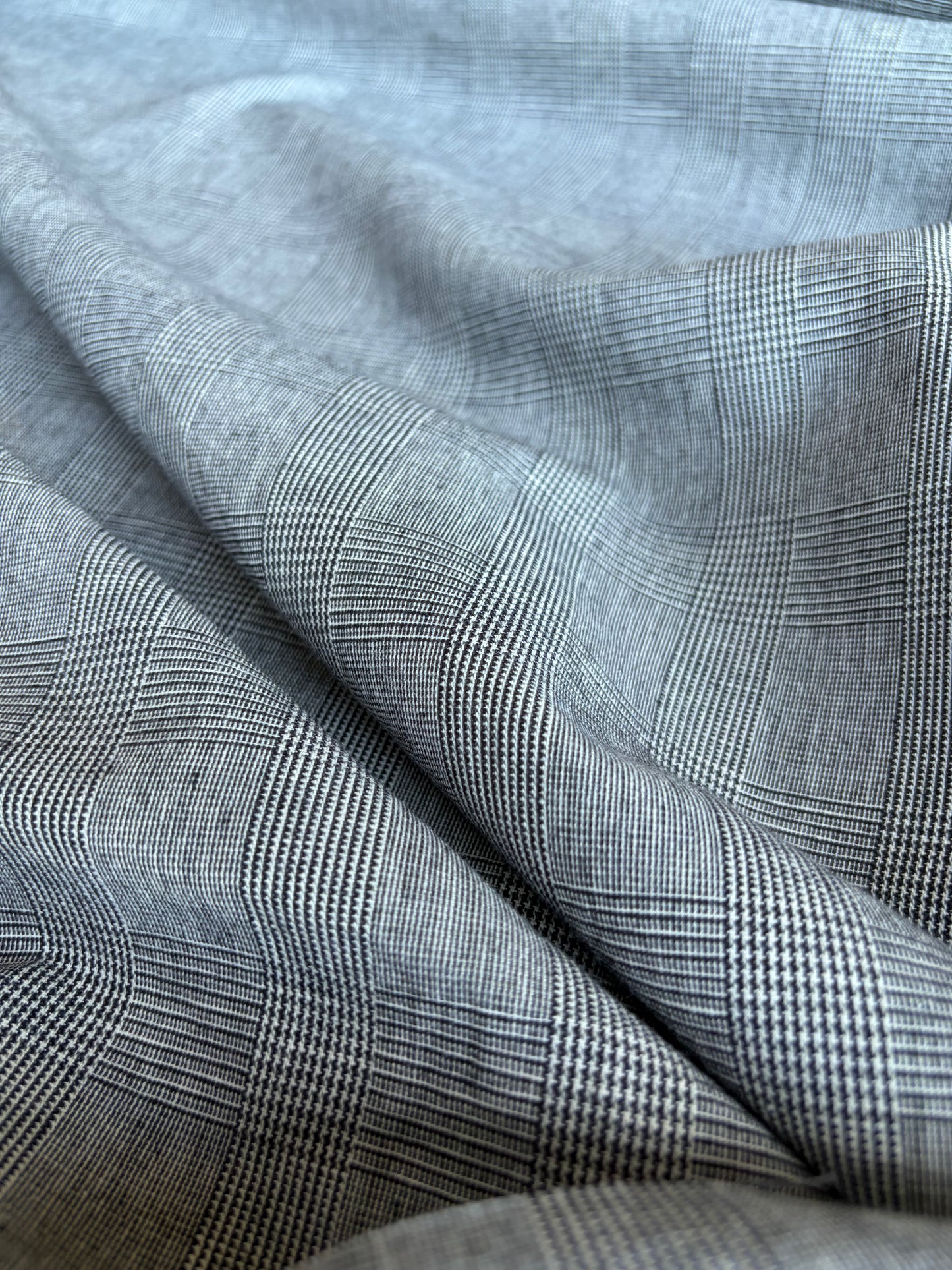 CELIA 036 cotton/linnen houndstooth black/white