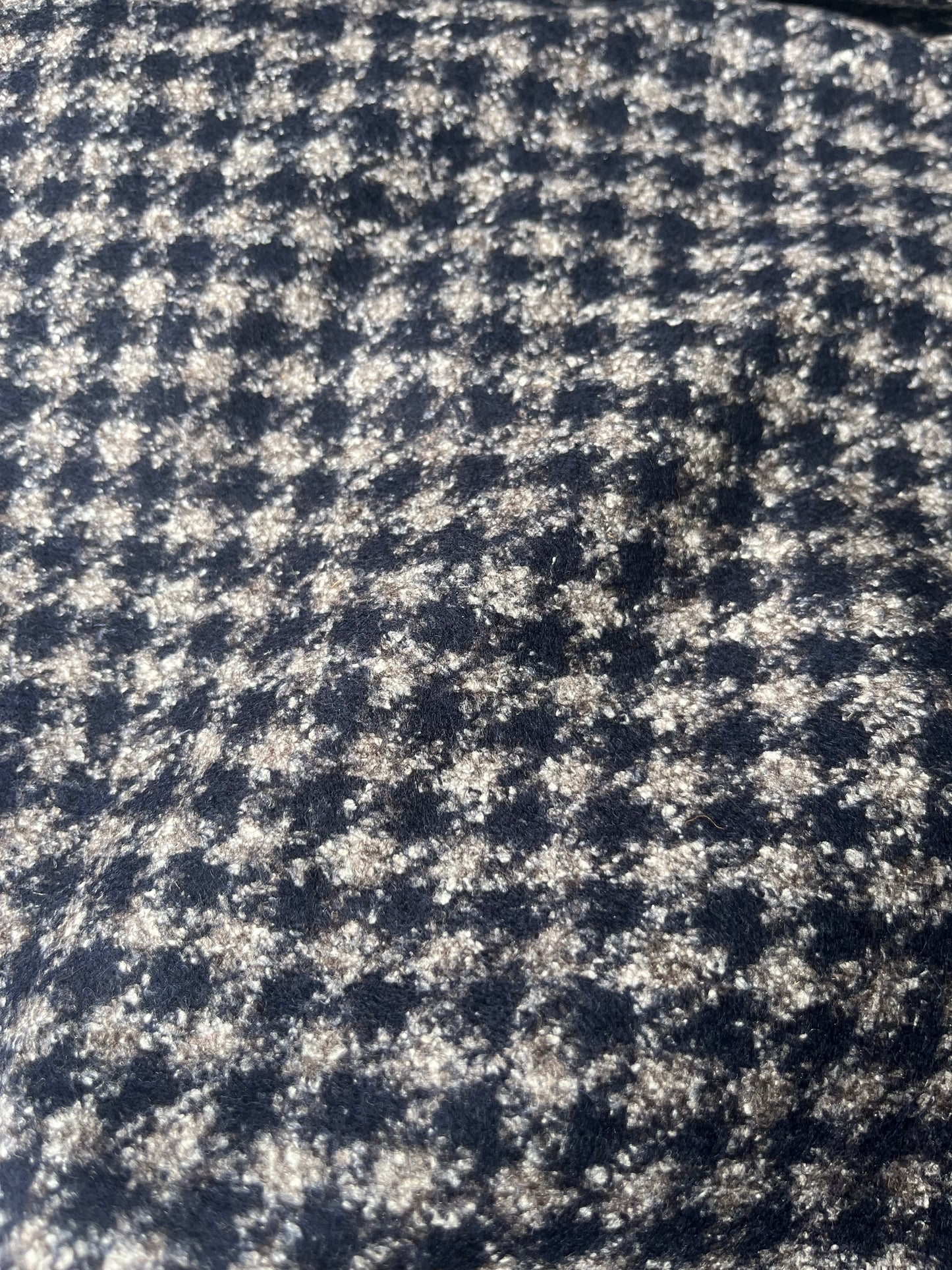 PABLO 006 Wool jersey pied de poule navy/brown