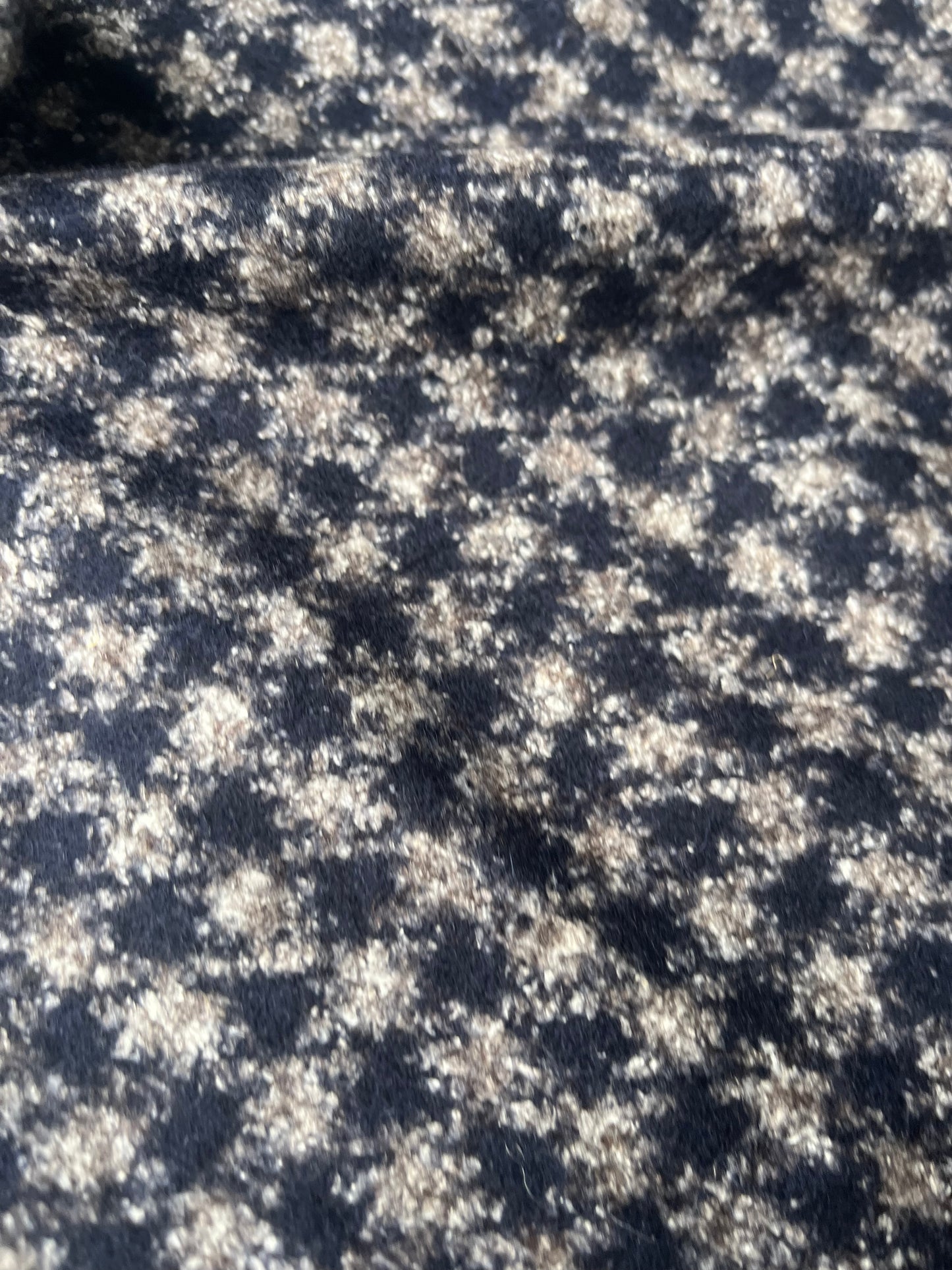 PABLO 006 Wool jersey pied de poule navy/brown