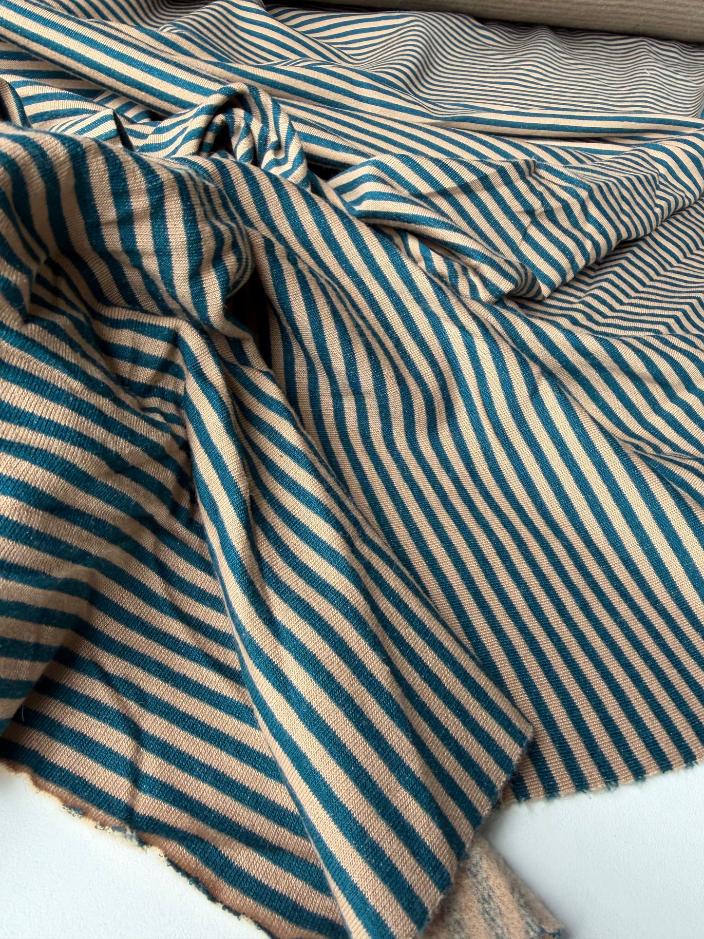 FELICE 026 striped french terry brushed inside