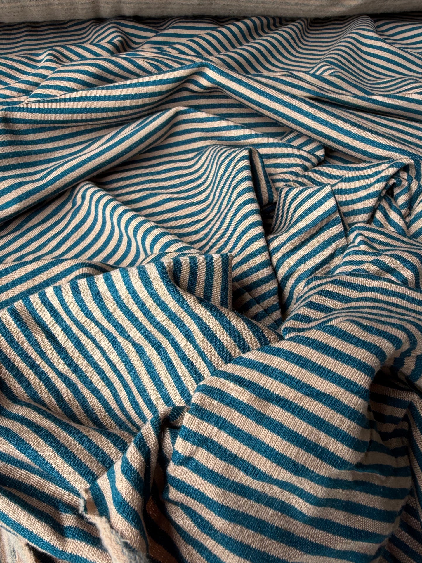FELICE 026 striped french terry brushed inside