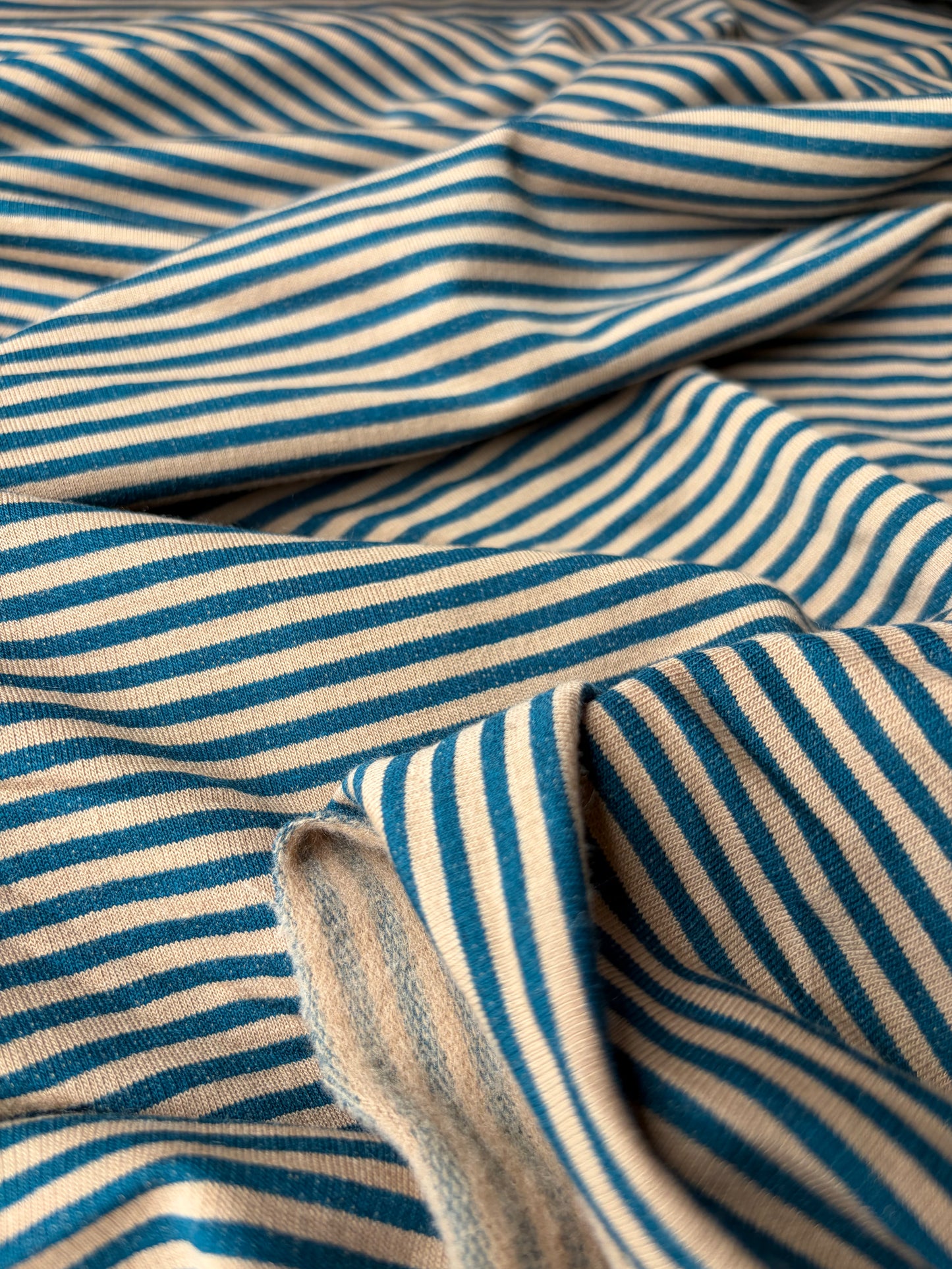 FELICE 026 striped french terry brushed inside