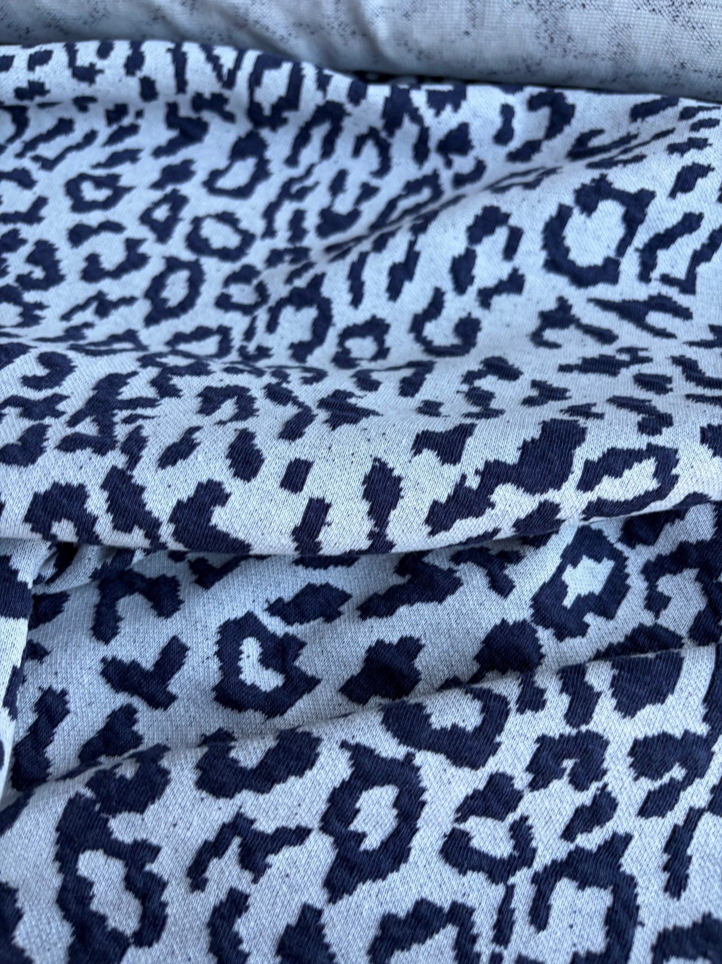 CELIA 038 jersey jacquard animalier navy/white