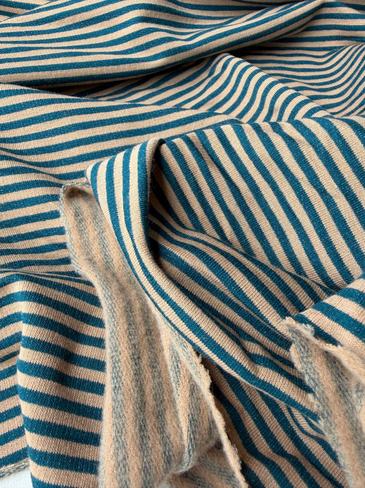 FELICE 026 striped french terry brushed inside