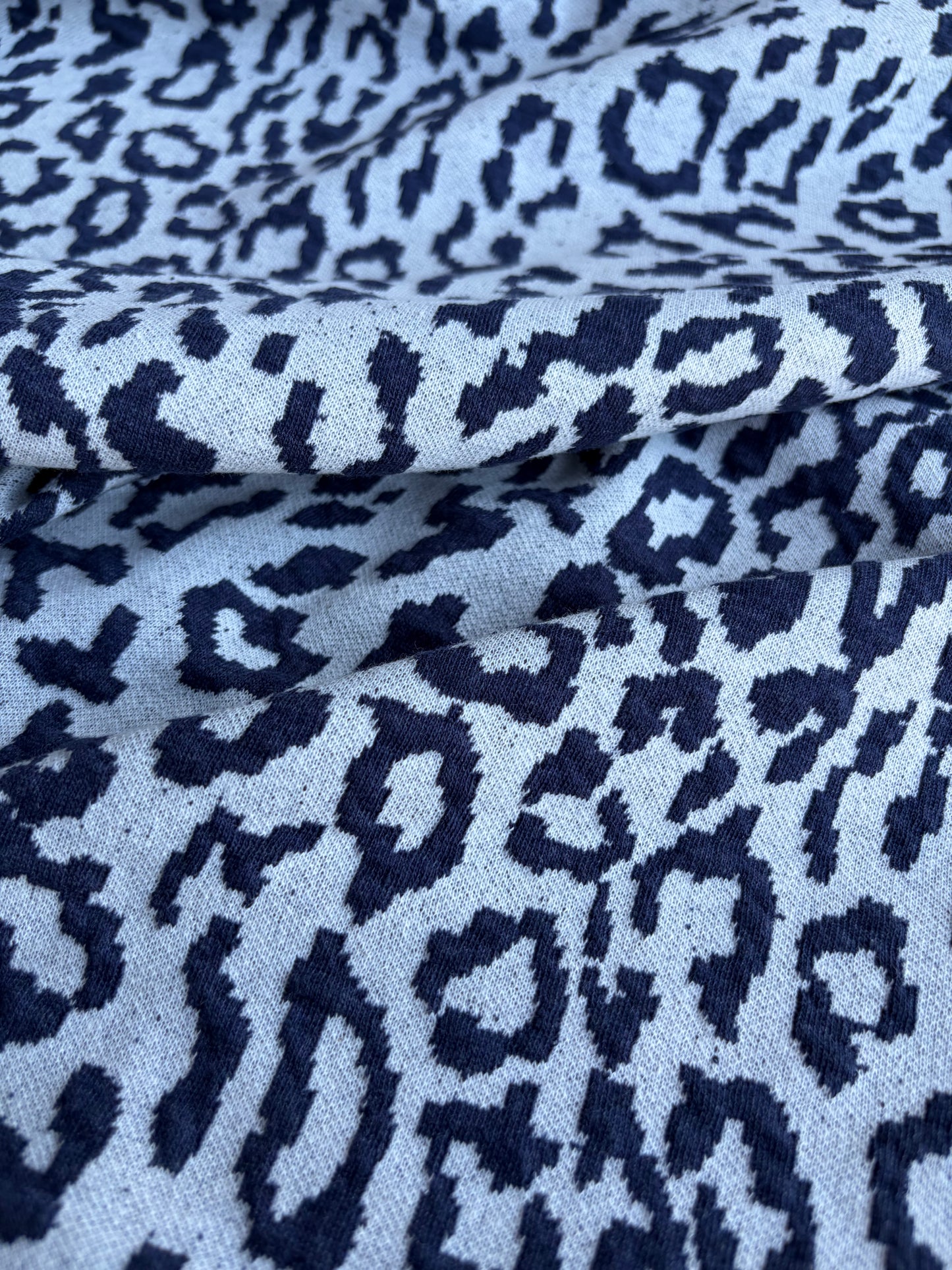CELIA 038 jersey jacquard animalier navy/white