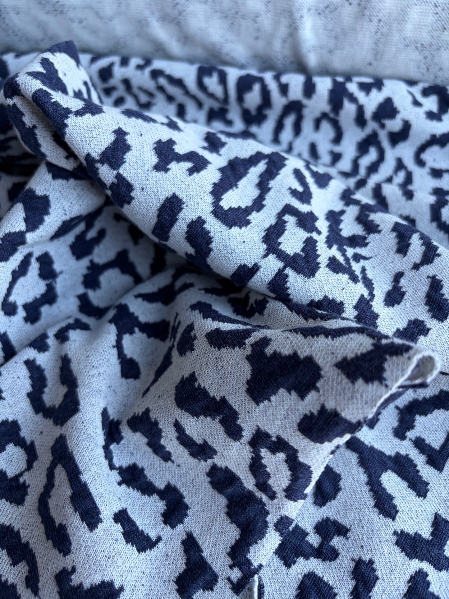 CELIA 038 jersey jacquard animalier navy/white