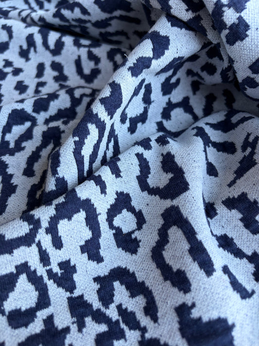 PC CELIA 038 jersey jacquard animalier navy/white