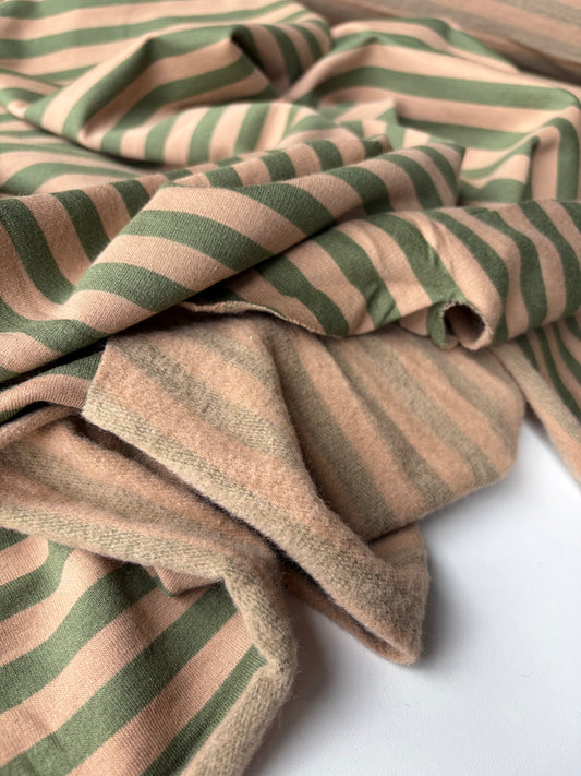 FELICE 027 striped french terry brushed inside