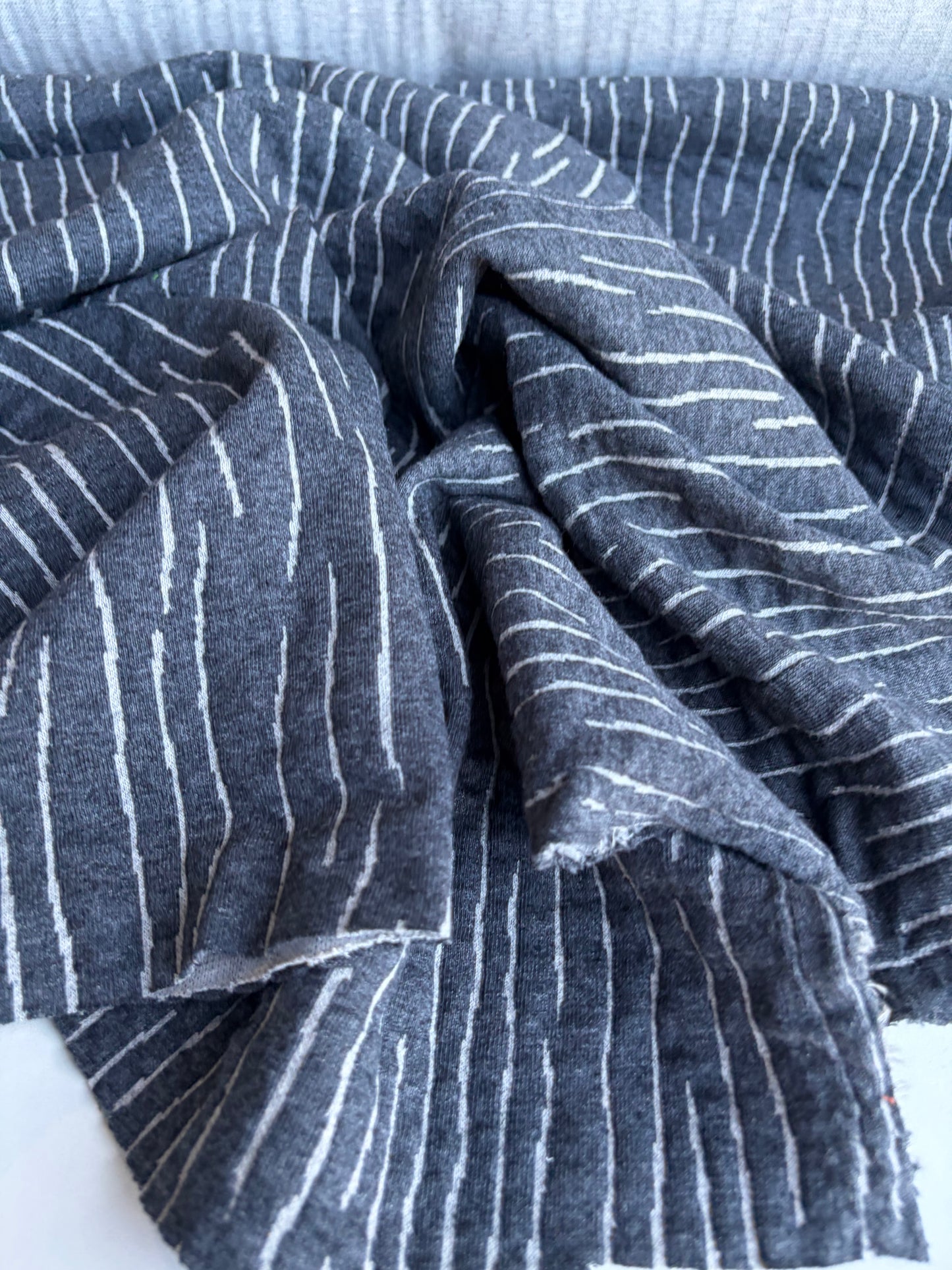 CELIA 039 jersey jacquard grey stripes