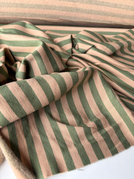 FELICE 027 striped french terry brushed inside