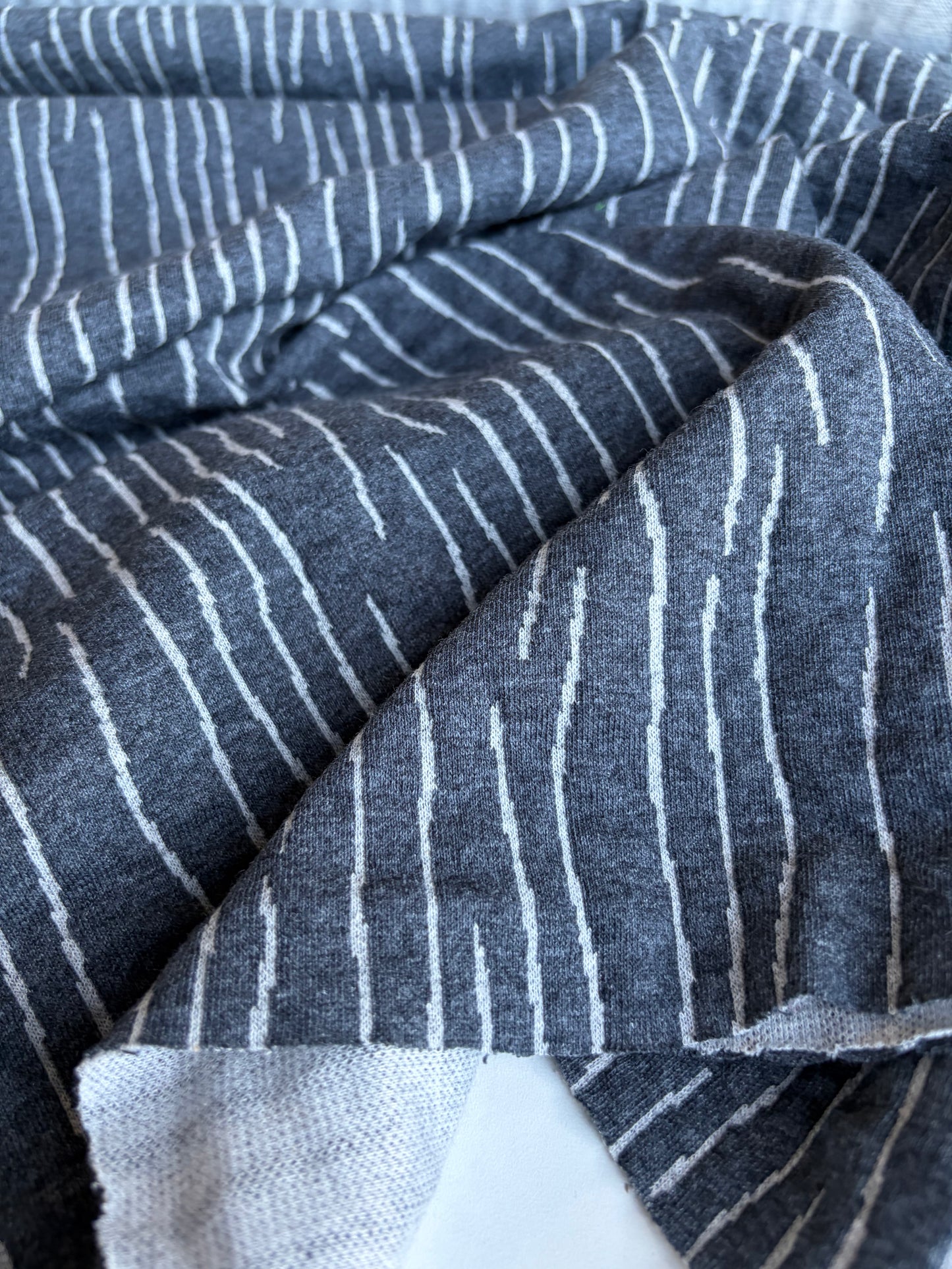 CELIA 039 jersey jacquard grey stripes