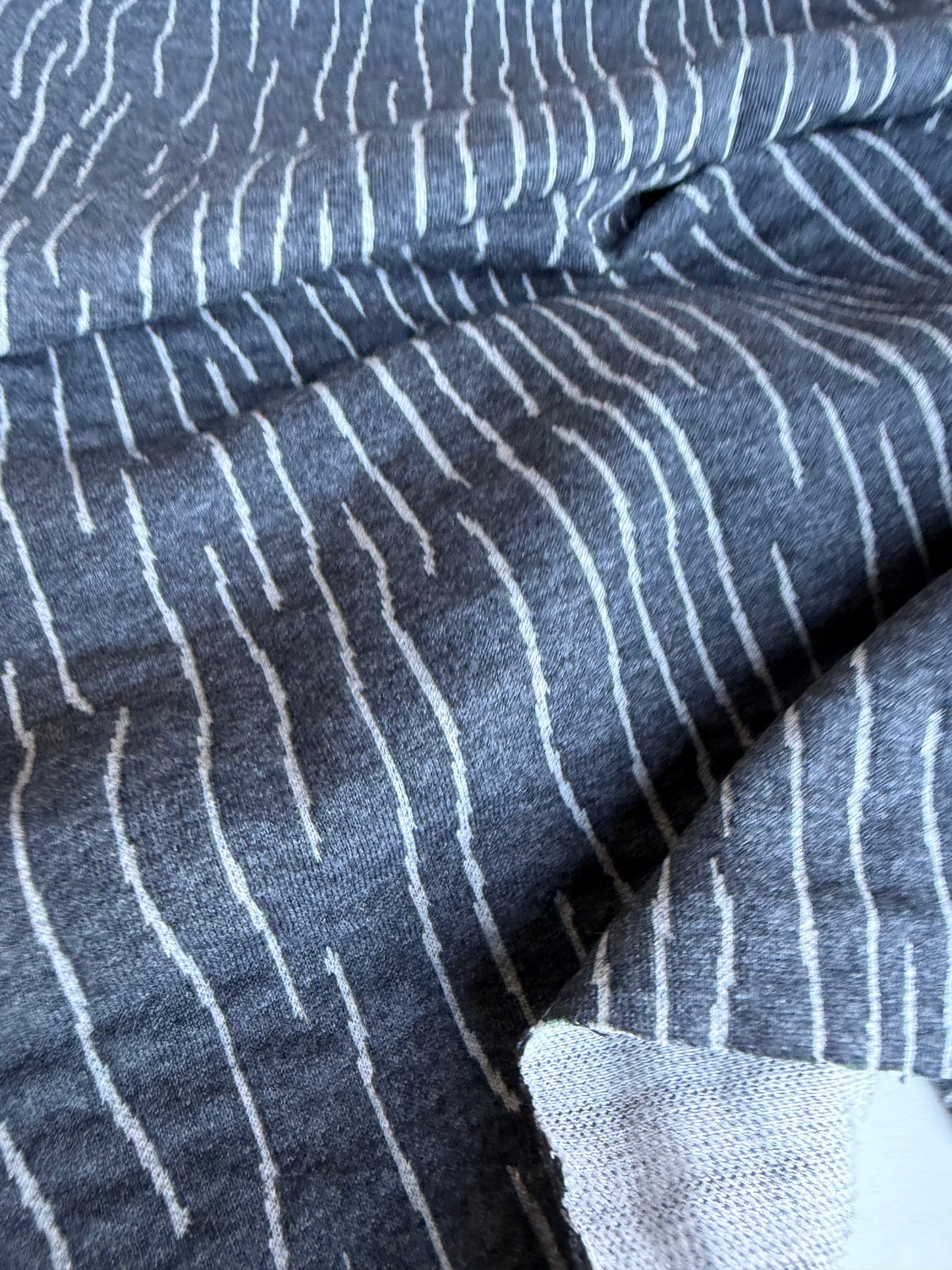 CELIA 039 jersey jacquard grey stripes