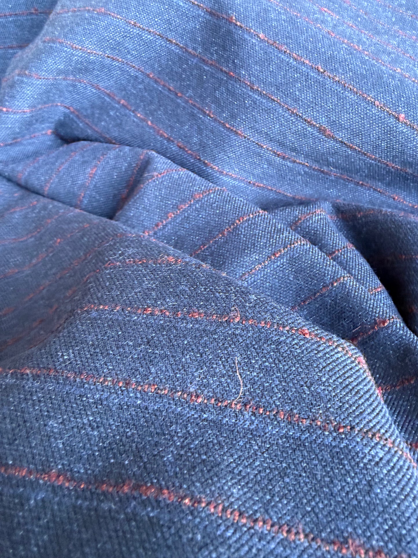CELIA 041 stripes with wool navy navy/red