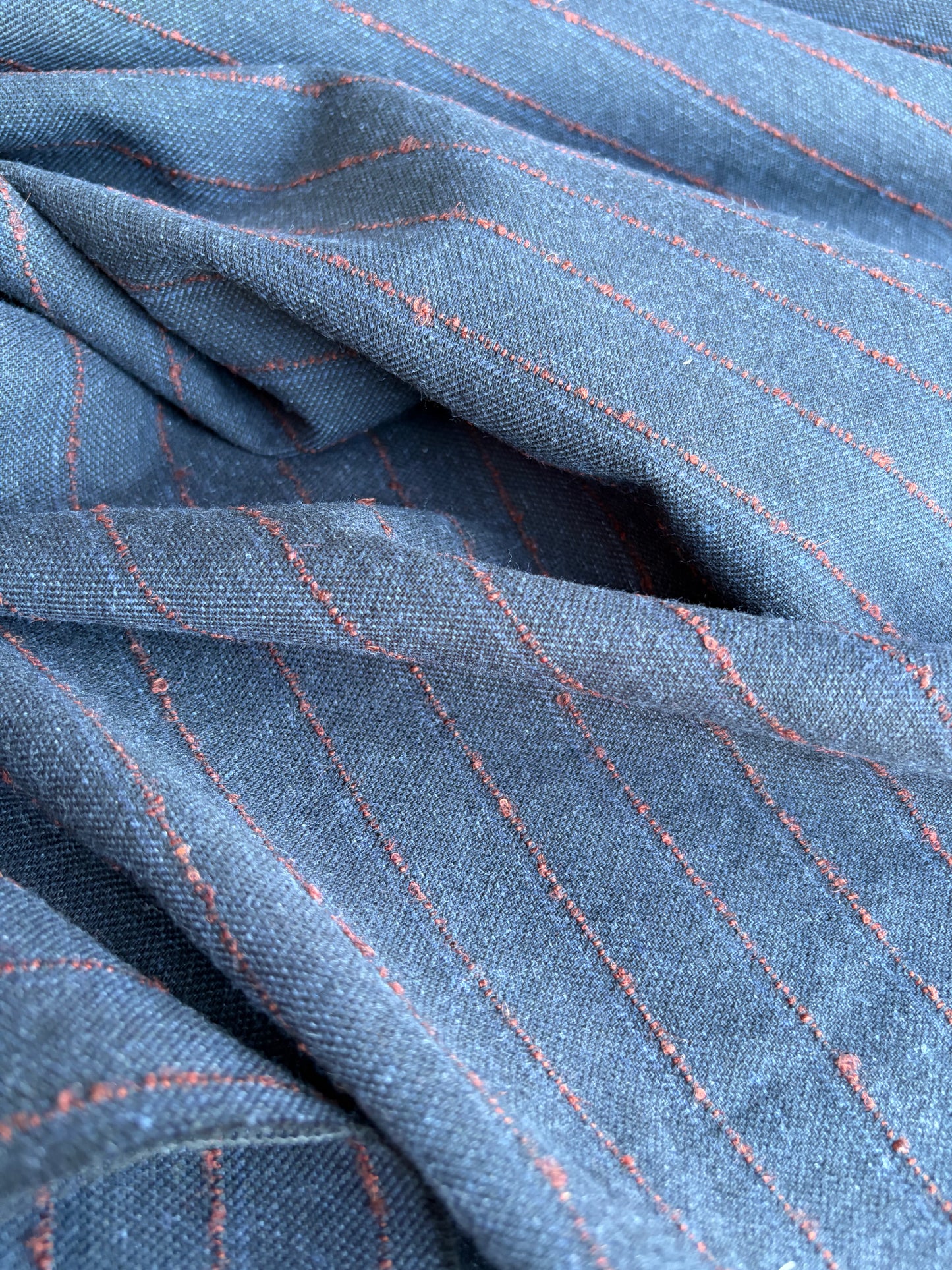 CELIA 041 stripes with wool navy navy/red