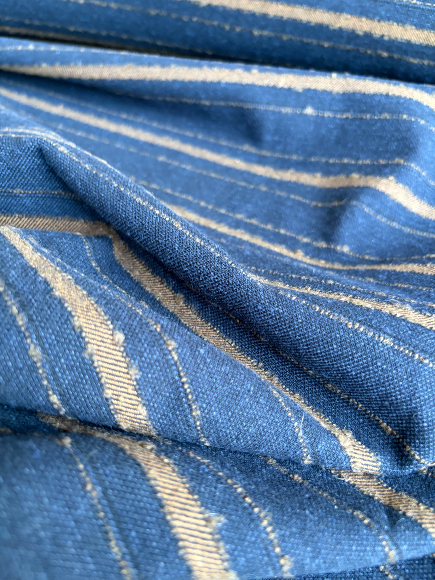 CELIA 042 stripes with wool navy navy/camel