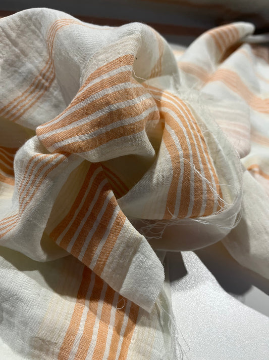 Soft Origin 012 double gauze stripes salmon