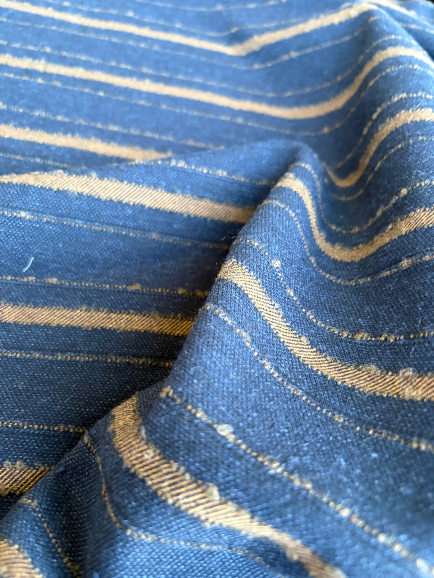 CELIA 042 stripes with wool navy navy/camel